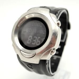 NIXON Change The Delta PU Digital Watch Stainless Steel Black w New Battery
